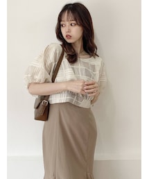 dazzlin | シアーチェックコンビセットワンピース(ワンピース)