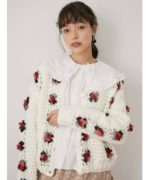 merry jenny | ノーカラークロシェカーディガン(カーディガン/ボレロ)