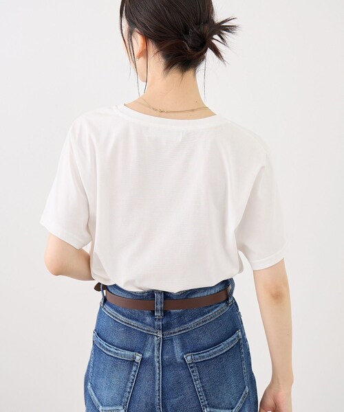 ROPE' PICNIC(ロペピクニック)の「RENUロゴ&フォトアソートプリントTシャツ/UVカット・接触冷感・イージーケア(Tシャツ/カットソー・レディース・ホワイト/ホワイト系・F)」の12枚目の写真