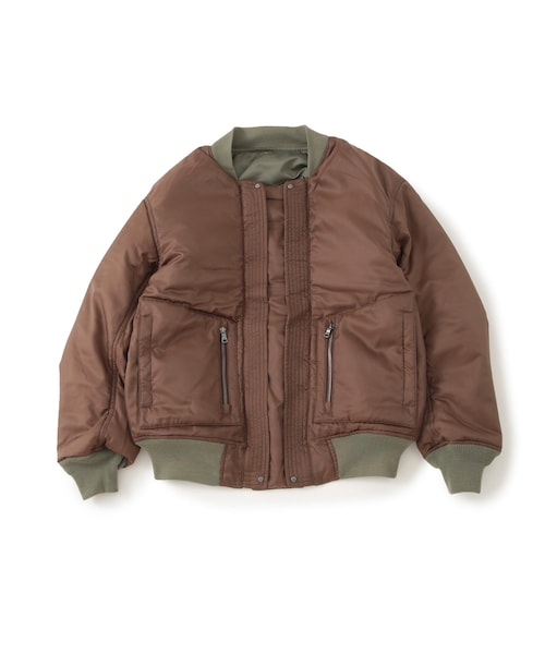 ADAM ET ROPE'（アダムエロペ）の「【BAL/バル】SPIEWAK DOUBLE ZIP BOMBER JACKET（MA-1・メンズ・ブラック/カーキ・2/3）」の7枚目の写真