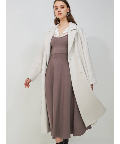 MERCURYDUO（マーキュリーデュオ）の「ボリュームチェスターコート（チェスターコート・レディース・ブルー/ベビーピンク/ブラック/アイボリー/ブラウン・S/M）」の19枚目の写真