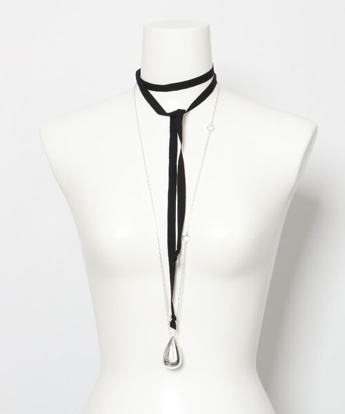 URBAN RESEARCH ROSSO（アーバンリサーチロッソ）の「in mood　BIG DROP/2P necklace（ネックレス・レディース・svbk・-0）」の6枚目の写真