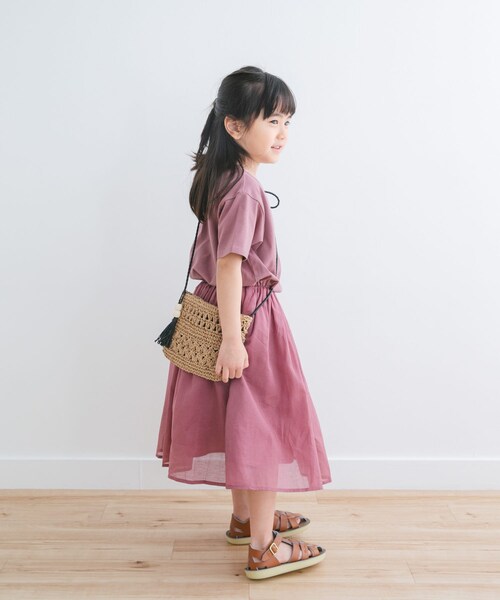 URBAN RESEARCH DOORS(アーバンリサーチドアーズ)の「『親子リンク』『UR TECH』ボイルドッキングワンピース(KIDS)(ワンピース・キッズ・BORDER/PINK・105/120/135)」の22枚目の写真