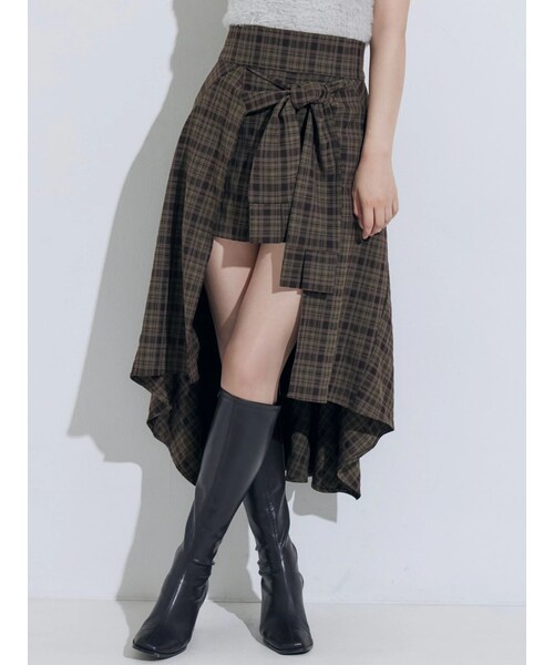 MERCURYDUO(マーキュリーデュオ)の「スリーブデザインレイヤード風ショートパンツ(その他パンツ・レディース・アイボリー/ライトグレー/ブラウン・S/M/F)」の5枚目の写真