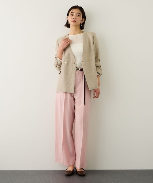 ROPE'（ロペ）の「コットンシアーロングスリーブカットソー/イージーケア（Tシャツ/カットソー・レディース・ブラック/ホワイト/ブラウン・F）」の13枚目の写真