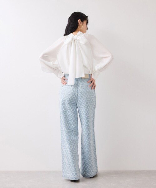 VIS（ビス）の「ベルト付きワイドシルエットデニムパンツ（デニムパンツ・レディース・ブルー/ブルー系・M/S/SS）」の19枚目の写真