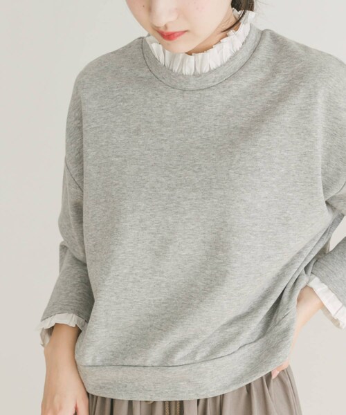 ITEMS URBANRESEARCH(アイテムズ アーバンリサーチ)の「フリルドッキングスウェット(スウェット・レディース・杢GRY/BLK・FREE)」の19枚目の写真