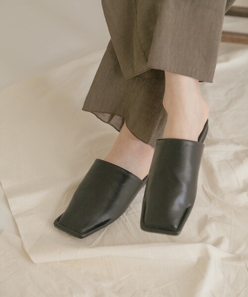 ITEMS URBANRESEARCH（アイテムズ アーバンリサーチ）の「スクエアサンダル（サンダル・レディース・BRN/BLK・S/M/L）」の6枚目の写真