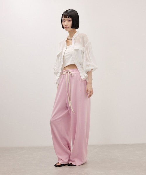 ADAM ET ROPE'(アダムエロペ)の「【サステナブル】UNSEENジャージパンツ(その他パンツ・レディース・ブラック/ダークブラウン/ピンク・36/38)」の18枚目の写真