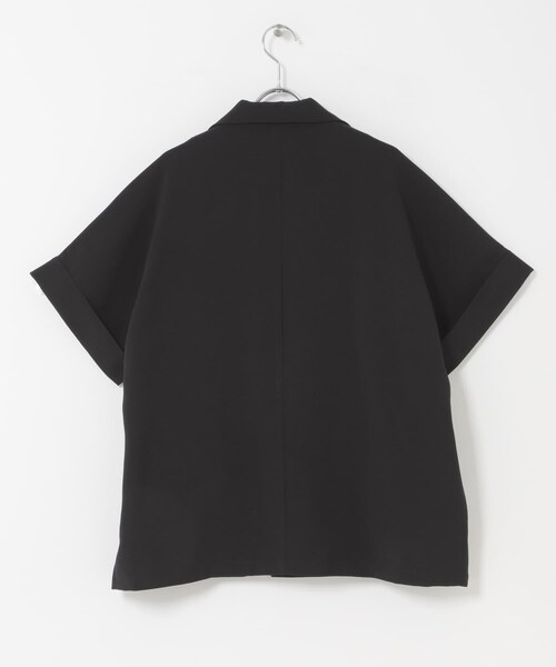 ITEMS URBANRESEARCH(アイテムズ アーバンリサーチ)の「SMOOTH LINEN TOUCH 半袖ジャケット(テーラードジャケット・レディース・OFF/BLK・Free)」の6枚目の写真