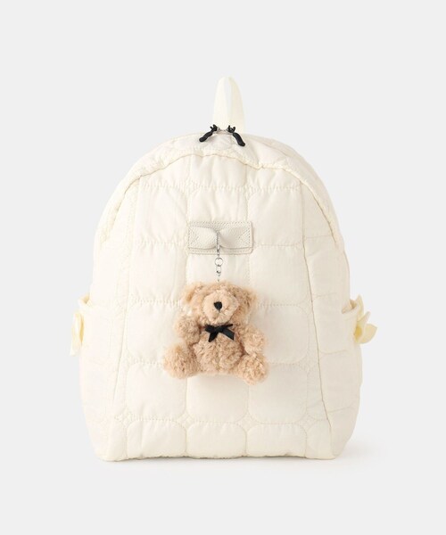 ROPE' PICNIC(ロペピクニック)の「【KIDS/キッズ】くまマスコット付キルティングリュック(バックパック/リュック・キッズ・キナリ/サックス・S)」の6枚目の写真