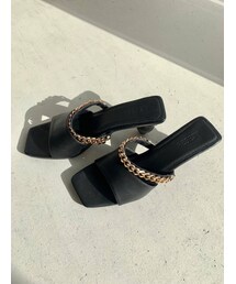 RESEXXY | スクエアチェーンデザインサンダル(サンダル)