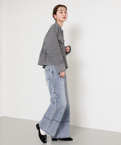 SENSE OF PLACE by URBAN RESEARCH（センスオブプレイスバイアーバンリサーチ）の「シャイニーギャザーフラットシューズ（パンプス・レディース・YELLOW/BLACK/CHARCOAL・S/M/L）」の11枚目の写真