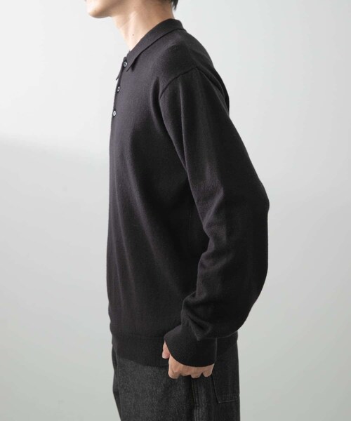 ITEMS URBANRESEARCH（アイテムズ アーバンリサーチ）の「カシミヤ×コットンポロセーター（ニット/セーター・メンズ・GRY/BRD/MOC/BLK・M/L）」の15枚目の写真