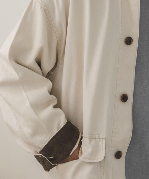 SENSE OF PLACE by URBAN RESEARCH（センスオブプレイスバイアーバンリサーチ）の「『セットアップ対応』デニムカバーオール（カバーオール・メンズ・IVORY/BLACK・M/L）」の9枚目の写真