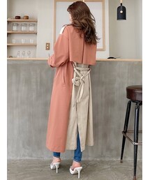 GYDA | mix material layer トレンチコート(トレンチコート)