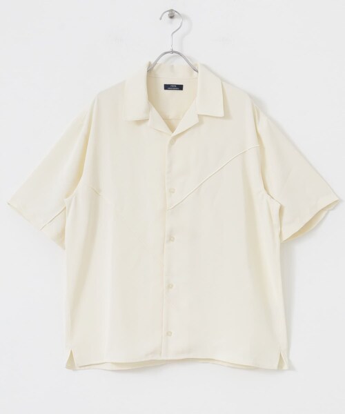 ITEMS URBANRESEARCH(アイテムズ アーバンリサーチ)の「パネルピンタックオープンカラー半袖シャツ(シャツ/ブラウス・メンズ・OFF/BLK・M/L)」の11枚目の写真