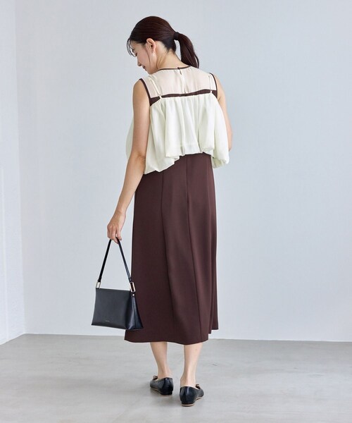 ROPE' PICNIC(ロペピクニック)の「【Mon E’toile/モンエトワール】バルーンビスチェセットワンピース/マルチWAY(ドレス・レディース・チャコール/ダークブラウン/ベージュ・M/S)」の18枚目の写真