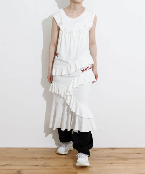 THE GOODLAND MARKET（ザグッドランドマーケット）の「old honey　-65℃- dress（ワンピース・レディース・white/charcoal・one）」の3枚目の写真