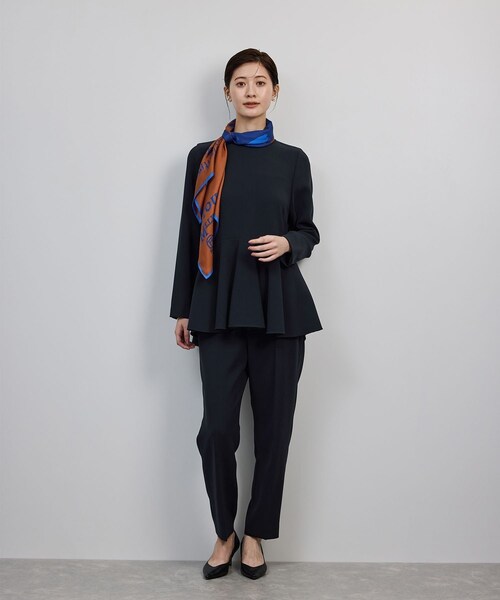 ROPE'（ロペ）の「トリアセダブルクロス テーパードパンツ/イージーケア・25AW（その他パンツ・レディース・ネイビー・36/38/40）」の9枚目の写真