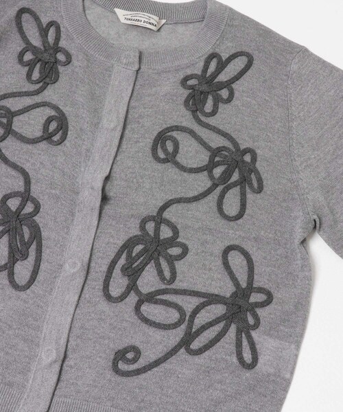 URBAN RESEARCH ROSSO（アーバンリサーチロッソ）の「Torrazzo Donna　CORD LACE SHEER CARDIGAN（カーディガン/ボレロ・レディース・WHITE/BLACK/GRAY・Free）」の14枚目の写真