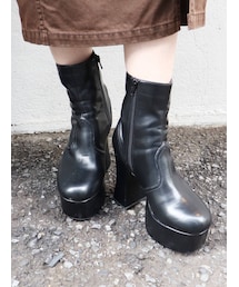 MURUA | カーブステッチミドルブーツ(ブーツ)