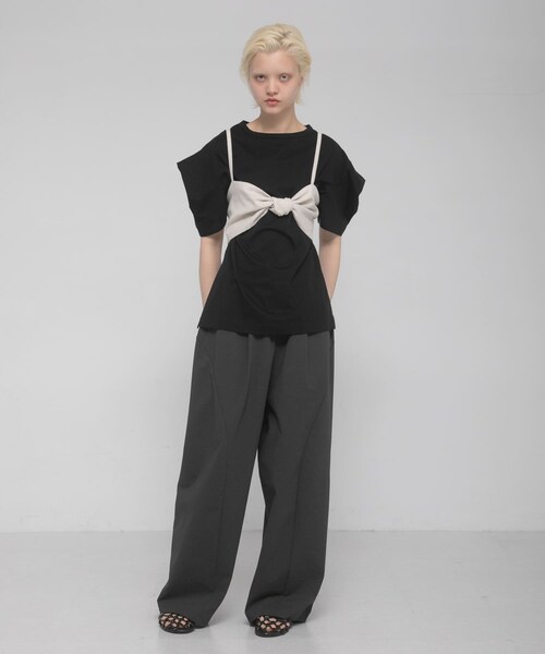 LAATO（ラート）の「tack sleeve tee（Tシャツ/カットソー・レディース・パール/インク/キャメル・Free）」の20枚目の写真