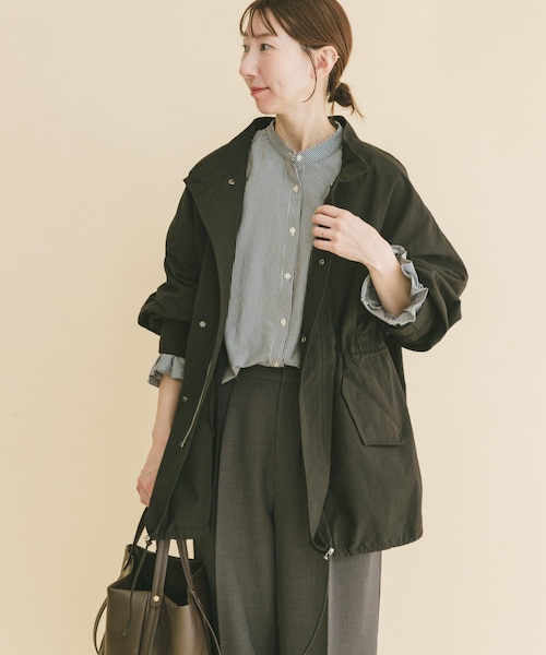 ITEMS URBANRESEARCH（アイテムズ アーバンリサーチ）の「ミリタリーモッズコート（モッズコート・レディース・BLK/KHK・Free）」の4枚目の写真