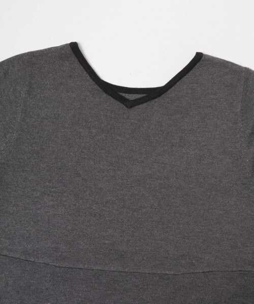 URBAN RESEARCH ROSSO（アーバンリサーチロッソ）の「ウォシャブルフレアシルエットニットワンピース（ワンピース・レディース・BLUE/GRAY×BK/BK×GRAY・Free）」の20枚目の写真