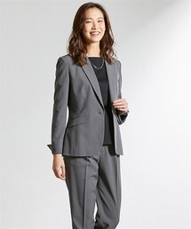 7days Life Styling | 【レディーススーツ】パンツスーツ（テーラードジャケット＋９分丈テーパードパンツ）（タテヨコストレッチリスピィシリーズ）(スーツセット)