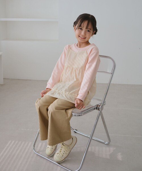 ROPE' PICNIC（ロペピクニック）の「【KIDS/キッズ】レースチュニックワンピース（ワンピース・キッズ・ホワイト/オフホワイト・L/M/S）」の12枚目の写真