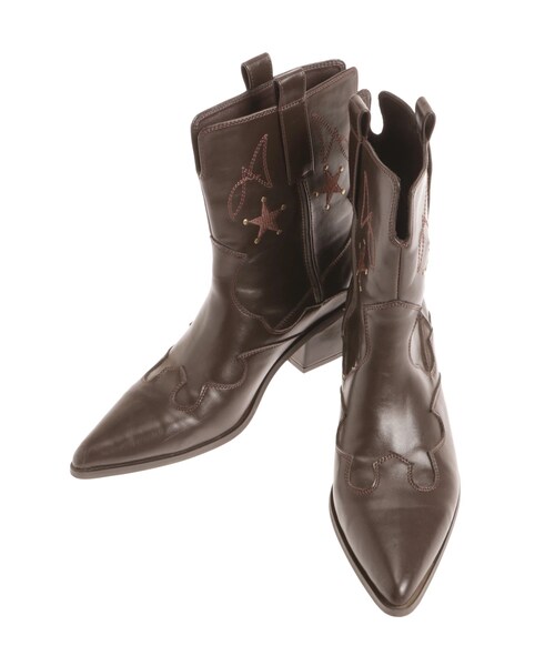 CALNAMUR（カルナムール）の「ショートウエスタンブーツ（ブーツ・レディース・ブラック/ブラウン・S/M/L）」の11枚目の写真