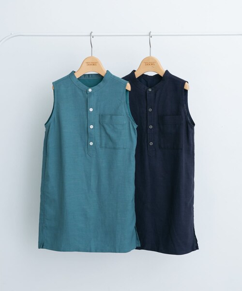 URBAN RESEARCH DOORS（アーバンリサーチドアーズ）の「リネンレーヨンノースリーブワンピース(KIDS)（ワンピース・キッズ・NAVY/BLUE・105/120/135）」の21枚目の写真