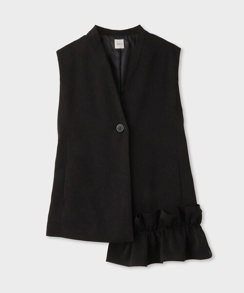 ROPE'(ロペ)の「【一部店舗限定】【REALM(レルム)】LONG GILET|ロングジレ 26SS(ベスト・レディース・ブラック/ネイビー・38)」の4枚目の写真