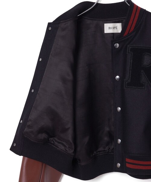 ROPE'（ロペ）の「カシミヤ混フラノショートスタジャン（スタジャン・レディース・ブラック・F）」の12枚目の写真