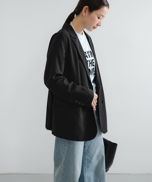 URBAN RESEARCH（アーバンリサーチ）の「ウール混ダブルブレストジャケット（テーラードジャケット・レディース・BLACK/BROWN・FREE）」の7枚目の写真