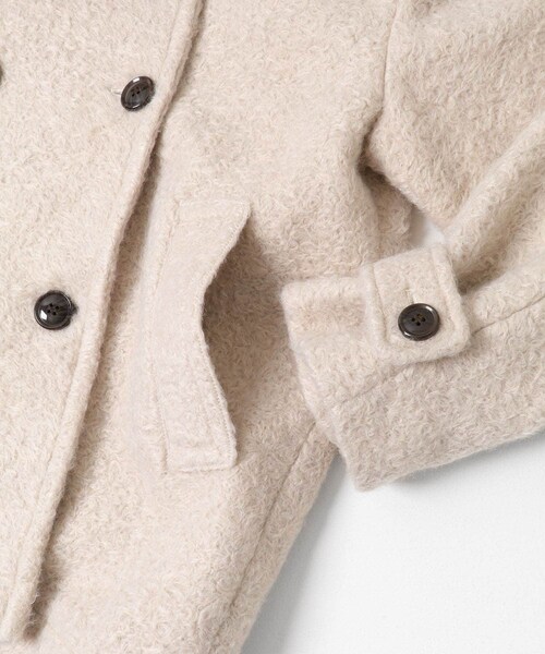 URBAN RESEARCH Sonny Label（アーバンリサーチサニーレーベル）の「ウールライクカーリーシャギーコクーンコート（テーラードジャケット・レディース・エクリュ/グレー/チャコール・FREE）」の13枚目の写真