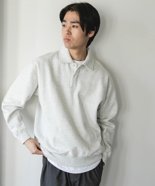 URBAN RESEARCH DOORS(アーバンリサーチドアーズ)の「裏起毛スウェットポロシャツ(スウェット・メンズ・GRAY/NAVY/BLACK・M/L)」の17枚目の写真