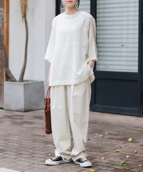 URBAN RESEARCH DOORS(アーバンリサーチドアーズ)の「FORK&SPOON プルオーバーブラウス(シャツ/ブラウス・レディース・OFF/BLACK/DARK BLUE・1)」の11枚目の写真