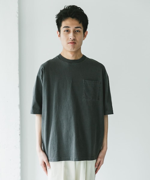 URBAN RESEARCH DOORS（アーバンリサーチドアーズ）の「ピグメントダイ半袖Tシャツ（Tシャツ/カットソー・メンズ・BLUE/L.GRAY/BURGUNDY/INK BLACK・M/L/XL）」の12枚目の写真