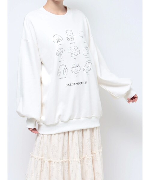 merry jenny NAENANO GUIDEスウェット merry jenny（メリージェニー）の「NAENANO GUIDEスウェット