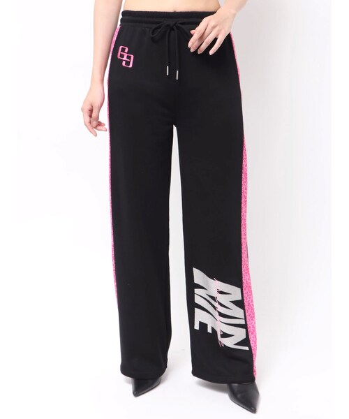 GYDA（ジェイダ）の「Disney/GYDA leopard ストレートパンツ（スウェットパンツ・レディース・オフホワイト/ブラック/レッド・F）」の3枚目の写真