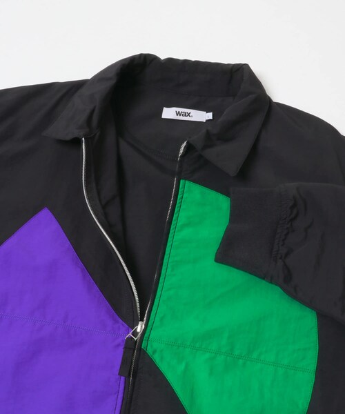 THE GOODLAND MARKET（ザグッドランドマーケット）の「WAX　NYLON ZIP JACKET（ブルゾン・メンズ・BLACK/PURPLE・M/L）」の5枚目の写真
