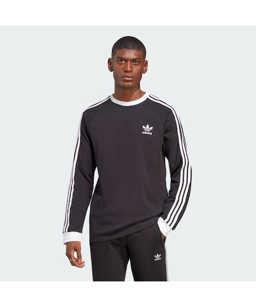 adidas（アディダス）の「アディカラー クラシックス スリーストライプス 長袖Tシャツ（トップス・メンズ・ブルー/ホワイト/ブラック/ピンク/ベージュ/グレー/グリーン・XS/S/M/L/XL/2XL/3XL/J/2XS/2XS/4XL/5XL/6XL/J/XS/J/S/J/M/J/L/J/XL/J/2XL/J/3XL/J/4XL/J/5XL）」の4枚目の写真
