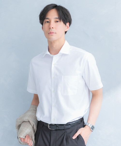 URBAN RESEARCH DOORS(アーバンリサーチドアーズ)の「LIFE STYLE TAILOR セミワイド半袖シャツ(シャツ/ブラウス・メンズ・WHITE/BLUE/NAVY-ST・37/39/41/43)」の15枚目の写真