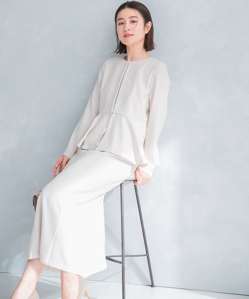 URBAN RESEARCH ROSSO（アーバンリサーチロッソ）の「kaene　フレアジャケットセットワンピース（ワンピース・レディース・beige/navy・M）」の3枚目の写真