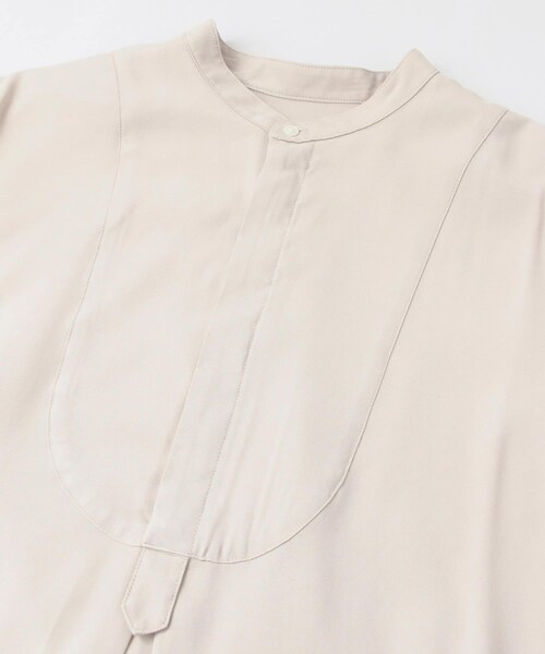 URBAN RESEARCH DOORS（アーバンリサーチドアーズ）の「ドレスシャツチュニック∴（チュニック・レディース・BROWN/OFF WHITE/L.GRAY・one/One）」の18枚目の写真