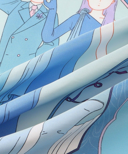 ROPE'（ロペ）の「【4 ARTIST for ROPE'】コラボ シルクスカーフ/Sサイズ（バンダナ/スカーフ・レディース・ダークグリーン/サックス/レッド/ピンク・F）」の12枚目の写真