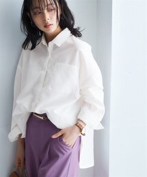 nissen | ドロップショルダーオーバーサイズシャツ（UVカット）(シャツ/ブラウス)