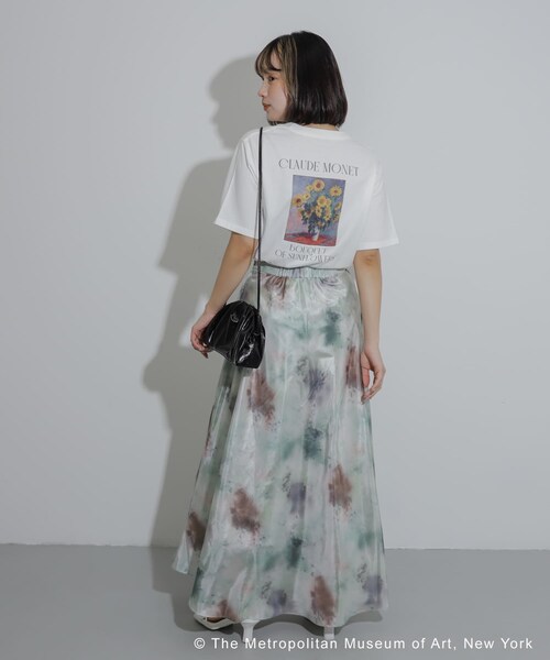 SENSE OF PLACE by URBAN RESEARCH(センスオブプレイスバイアーバンリサーチ)の「ボカシプリントロングスカート(スカート・レディース・BLACK/BLUE/GREEN・S/M)」の13枚目の写真